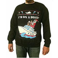 I'M ON A BOAT - Black "Ugly" Christmas Sweaters Snowtorious XX-Large 