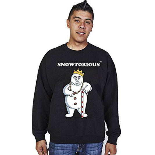 SNOWTORIOUS® - Black "Ugly" Christmas Sweaters Snowtorious Small Adult 