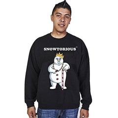 SNOWTORIOUS® - Black "Ugly" Christmas Sweaters Snowtorious Small Adult 